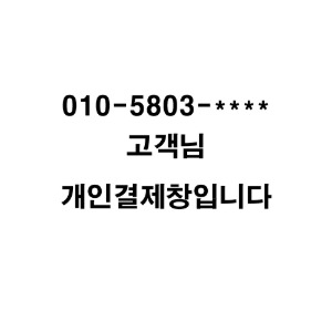 010-5803-**** 고객님 개인결제창